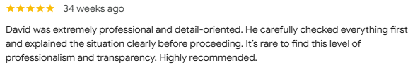 Customer Google review 6 of 12